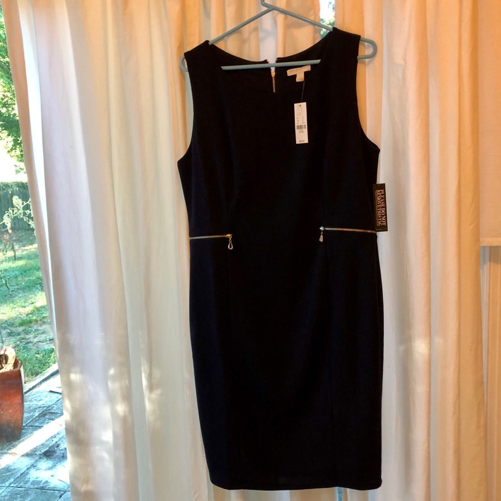 NWT NY&CO Navy Blue Sheath L